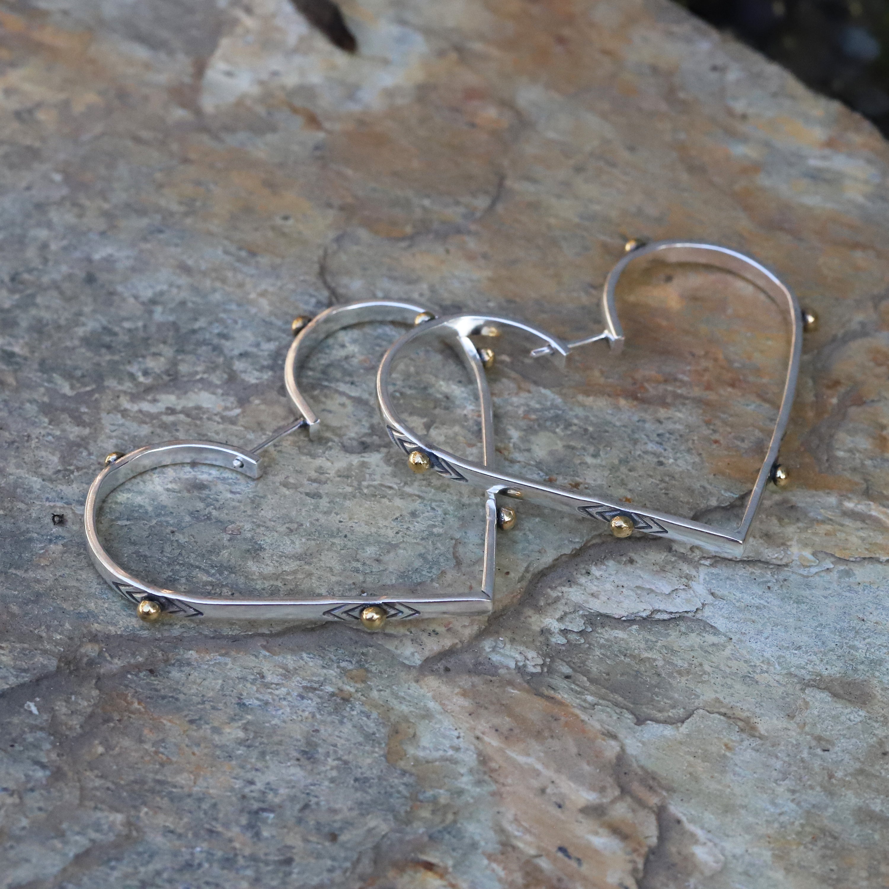 Mixed Metal Wear Your Heart Mixed Metal Isabel Hoops