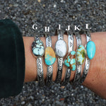 Turquoise & Sterling Stacker Cuffs-Assorted