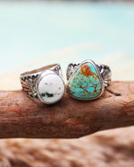 White Buffalo Disco Daisy Ring