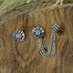 Opal Daisy Stud Ear Chains