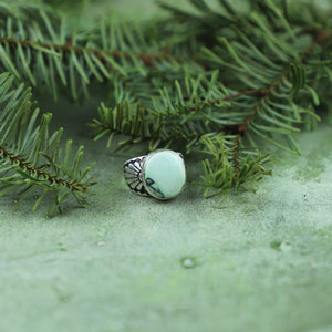 Poseidon Variscite Disco Daisy Ring