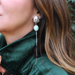 Poseidon Variscite Showgirl Earrings