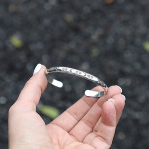 Thick Sterling Stamped Cuff #7