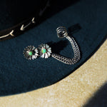 Turquoise Daisy Stud Ear Chains