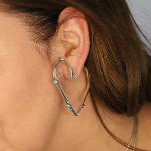 Wear Your Heart Mixed Metal Isabel Hoops
