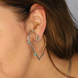 Wear Your Heart Turquoise Isabel Hoops
