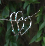 Wear Your Heart Turquoise Isabel Hoops