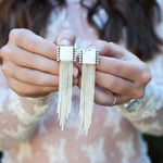 White Buffalo Shaley Earrings No. 2