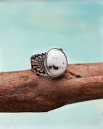White Buffalo Disco Daisy Ring
