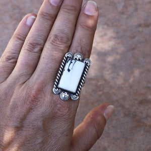 White Buffalo Bronwyn Ring