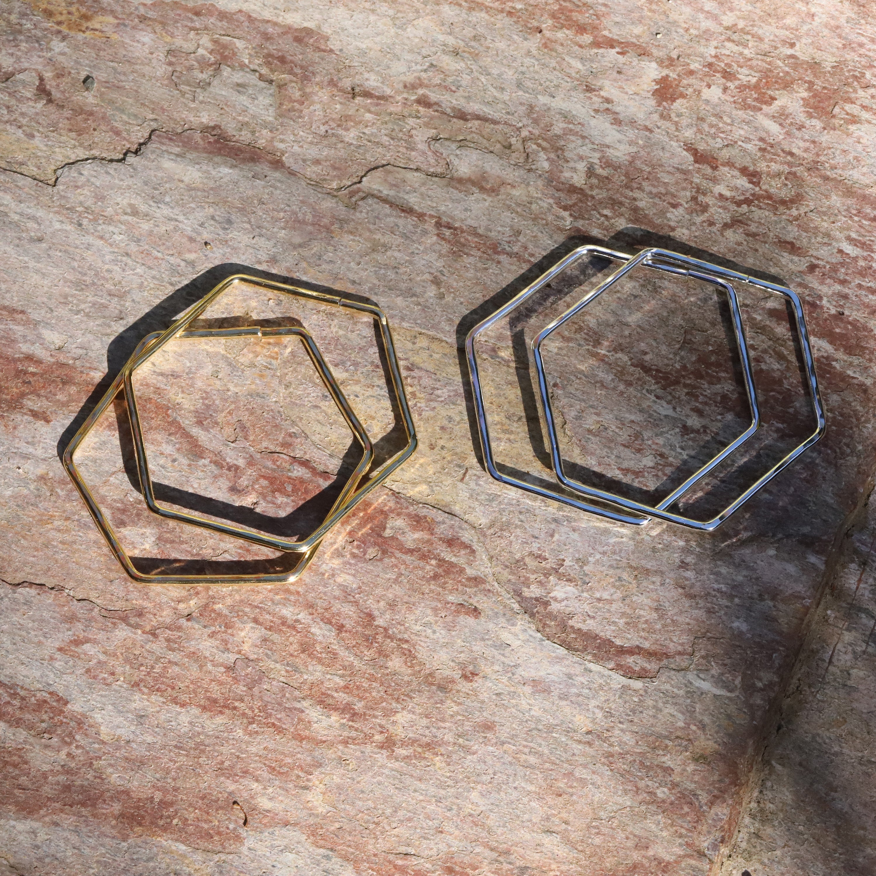 Sterling Hexagon Hooplets