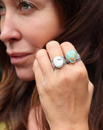 White Buffalo Disco Daisy Ring