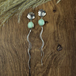 Poseidon Variscite Showgirl Earrings