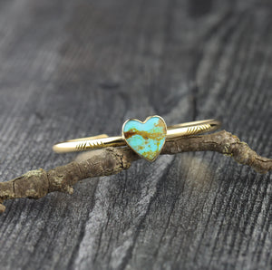 Wear Your Heart Turquoise Stacking Cuff No.1