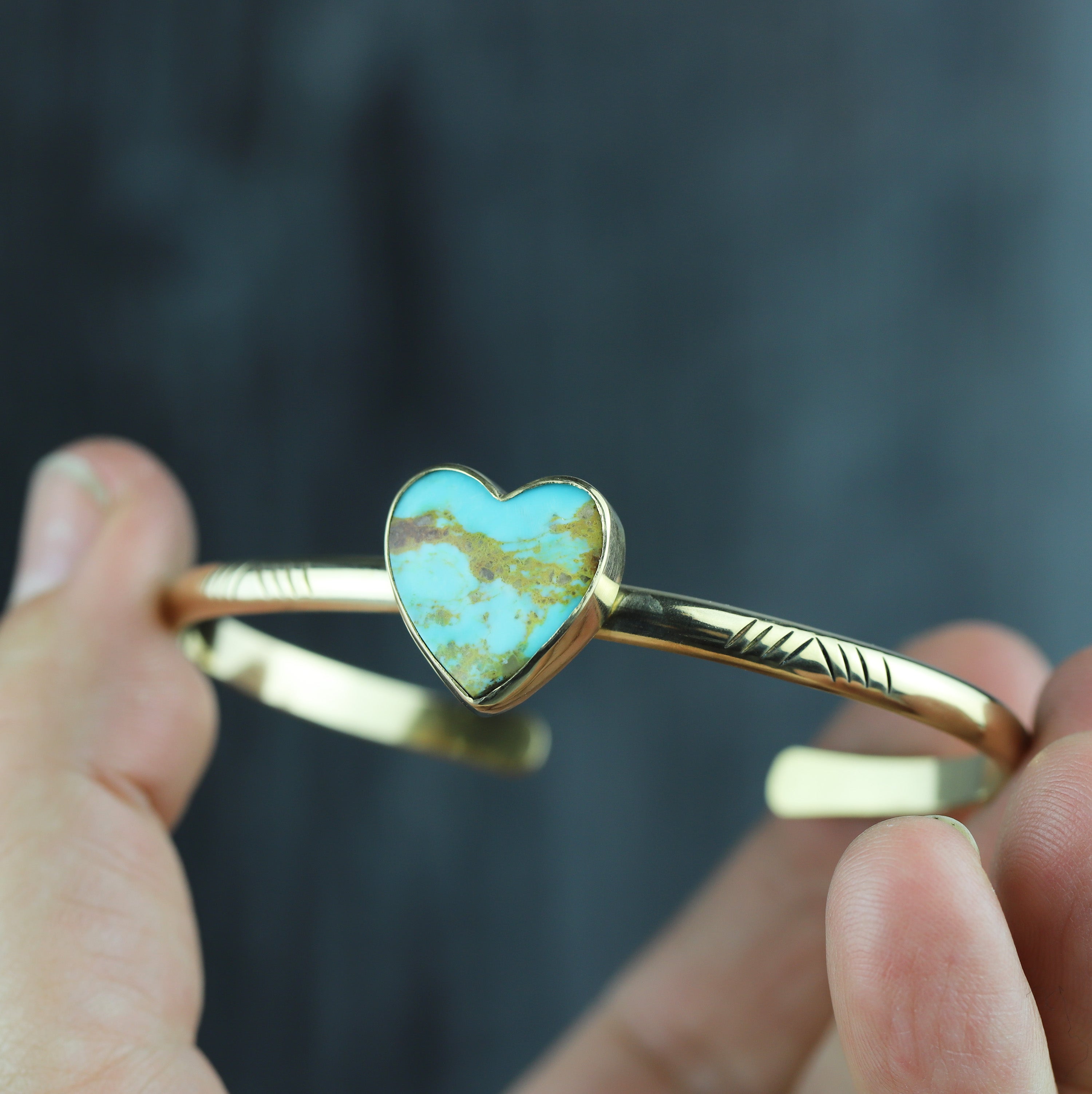 Wear Your Heart Turquoise Stacking Cuff No.1