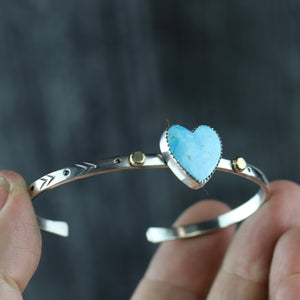 Wear Your Heart Turquoise Stacking Cuff No.2