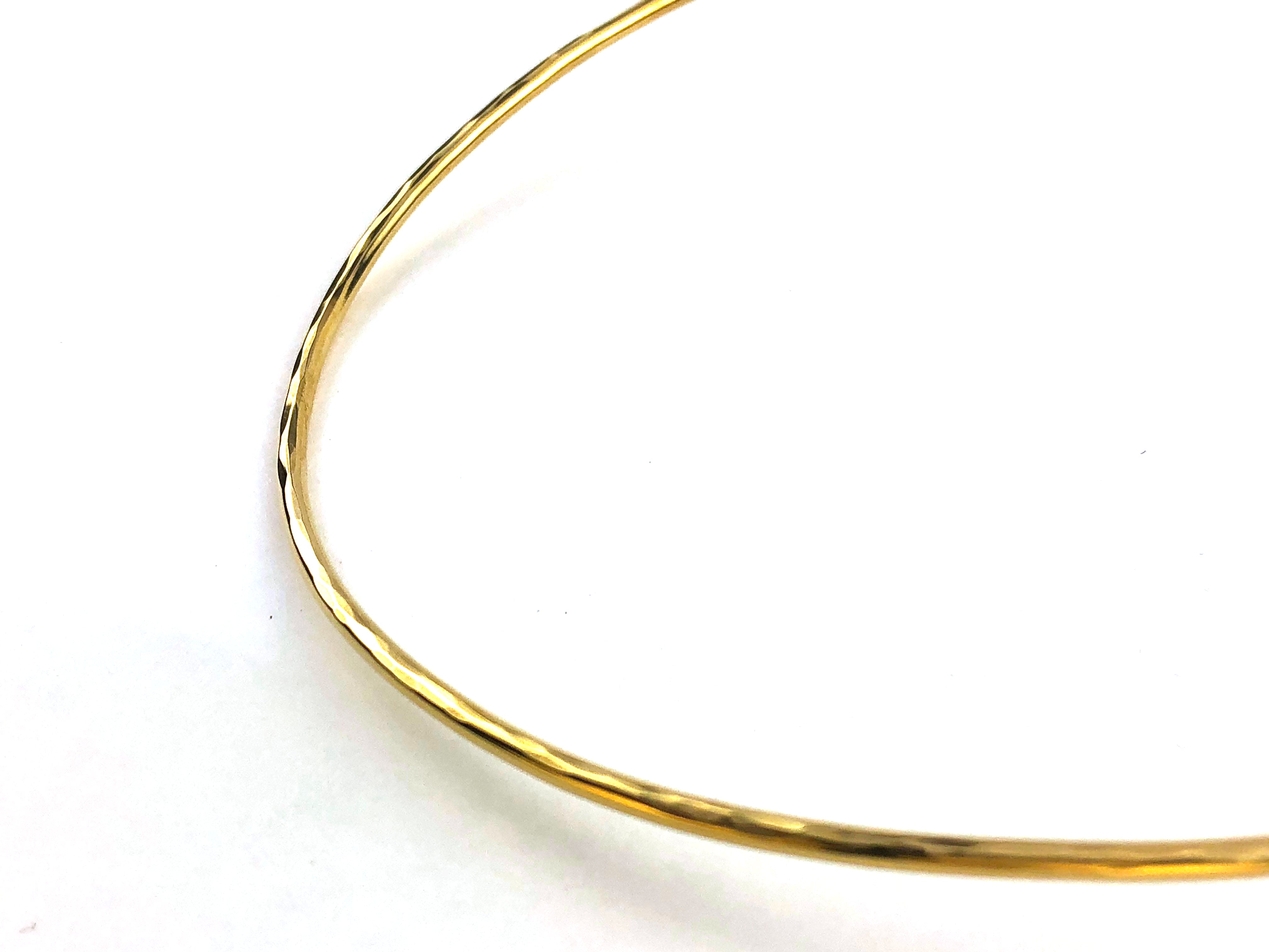 Gold Hammered Torque Necklace