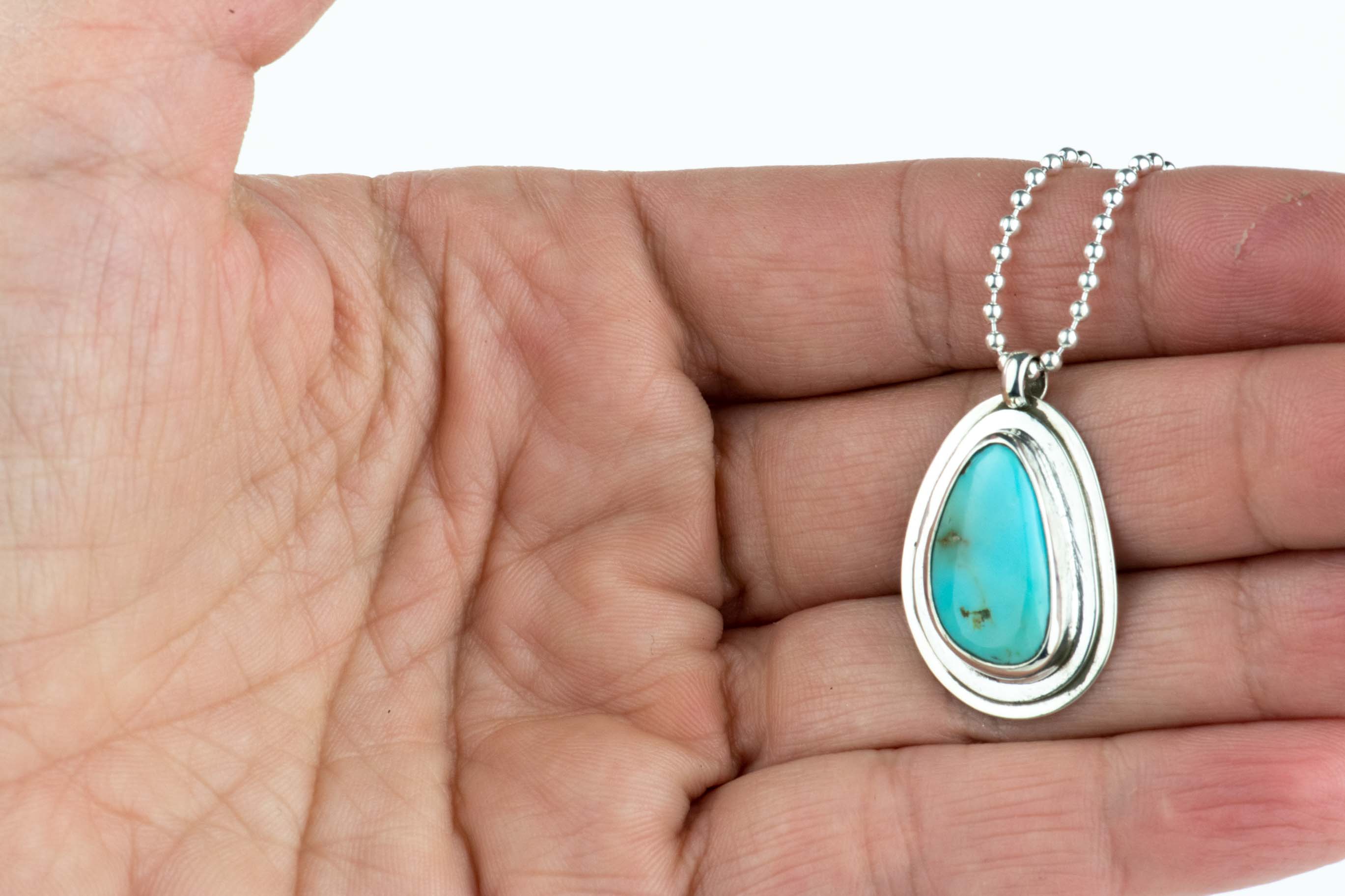 Turquoise Layered Sterling Necklace #3