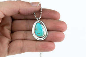 Turquoise Layered Sterling Necklace #3