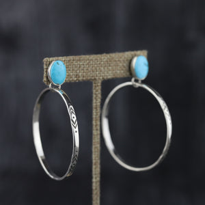 Blue Ridge Post Hoop Earrings