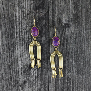Purple Mojave Gold Rainmaker Earrings